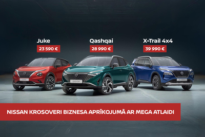 Nissan krosoveri biznesa aprīkojumā ar mega atlaidi
