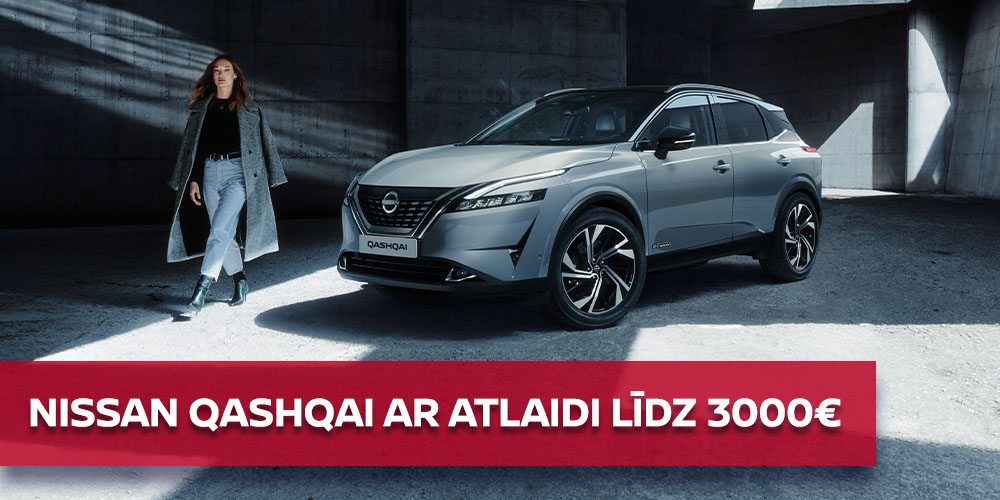     NISSAN QASHQAI AR ATLAIDI LĪDZ 3000 EUR 